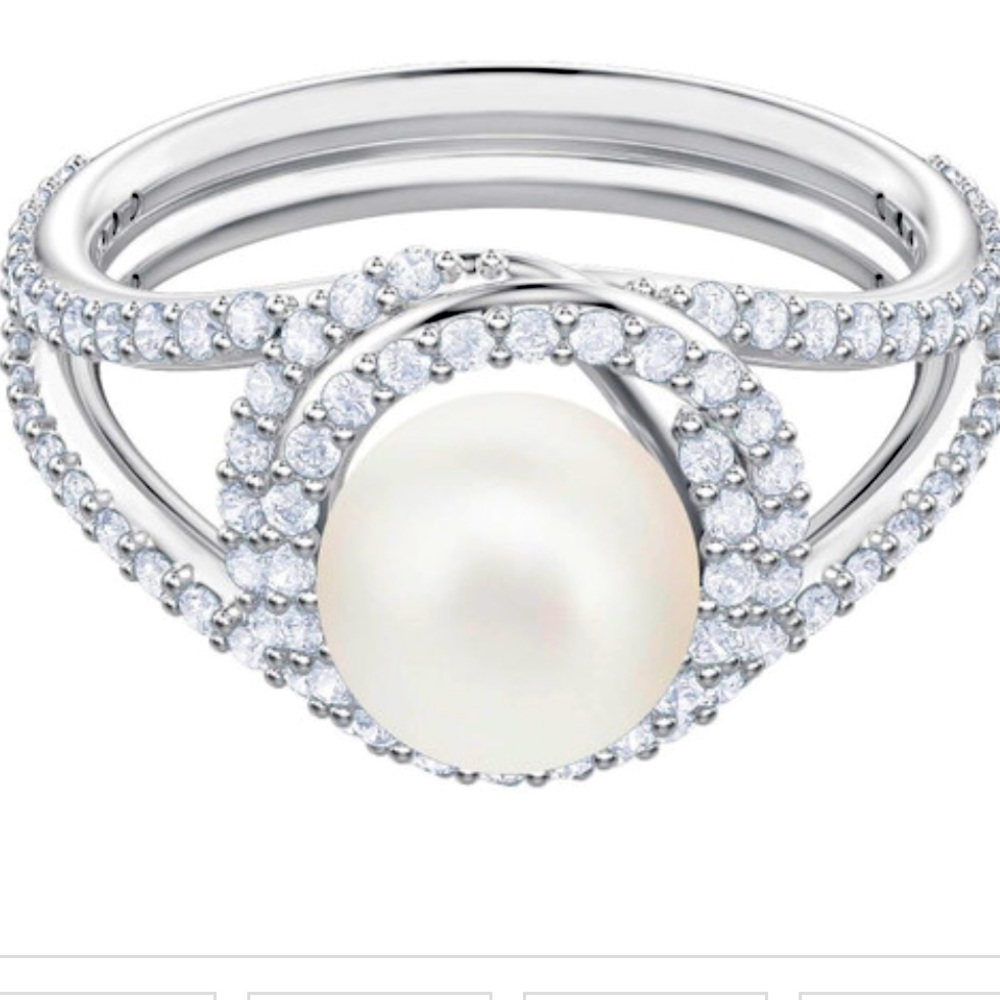 SWAROVSKI Originally White Pearl cocktail ring